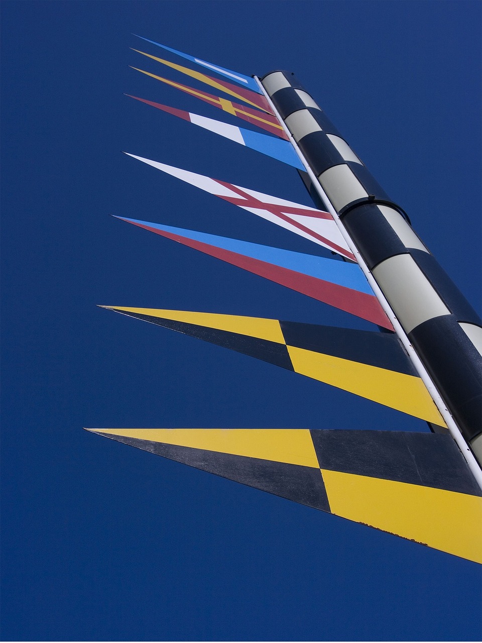 barcelona maritime flags port vell free photo