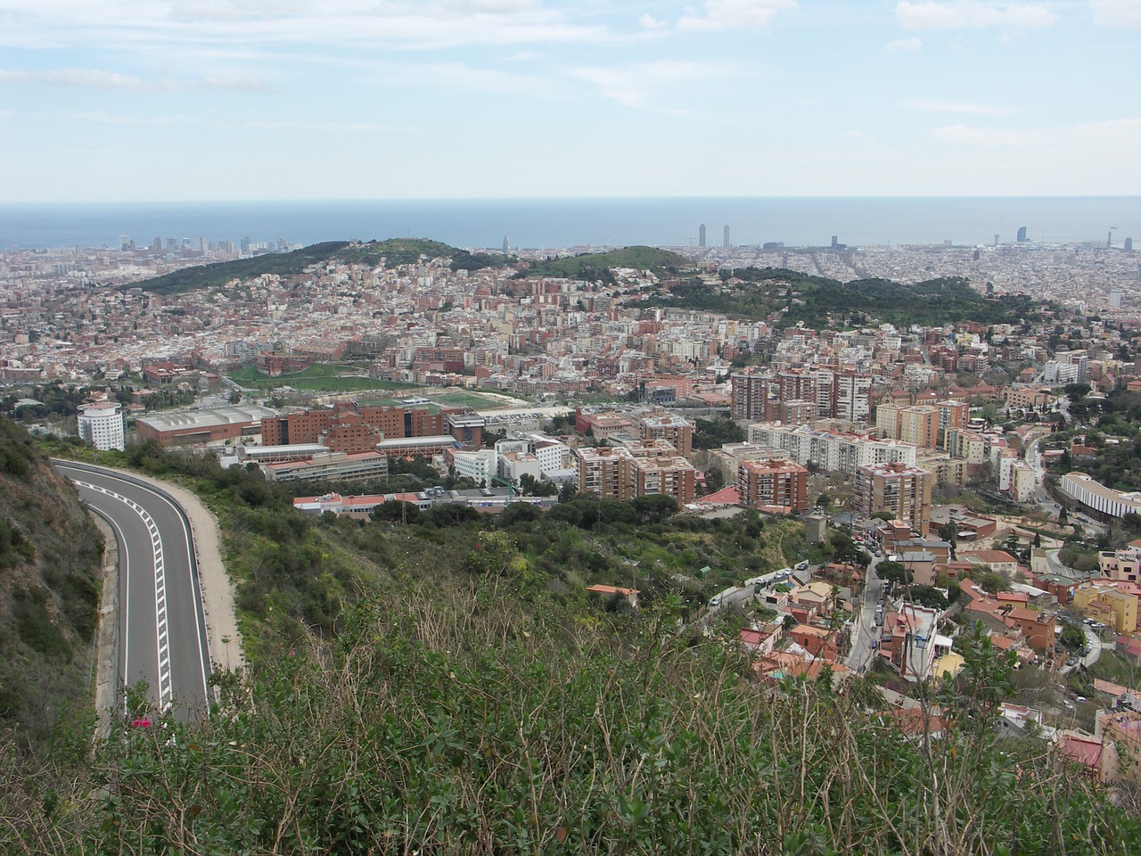 barcelona from tibidabo free photo