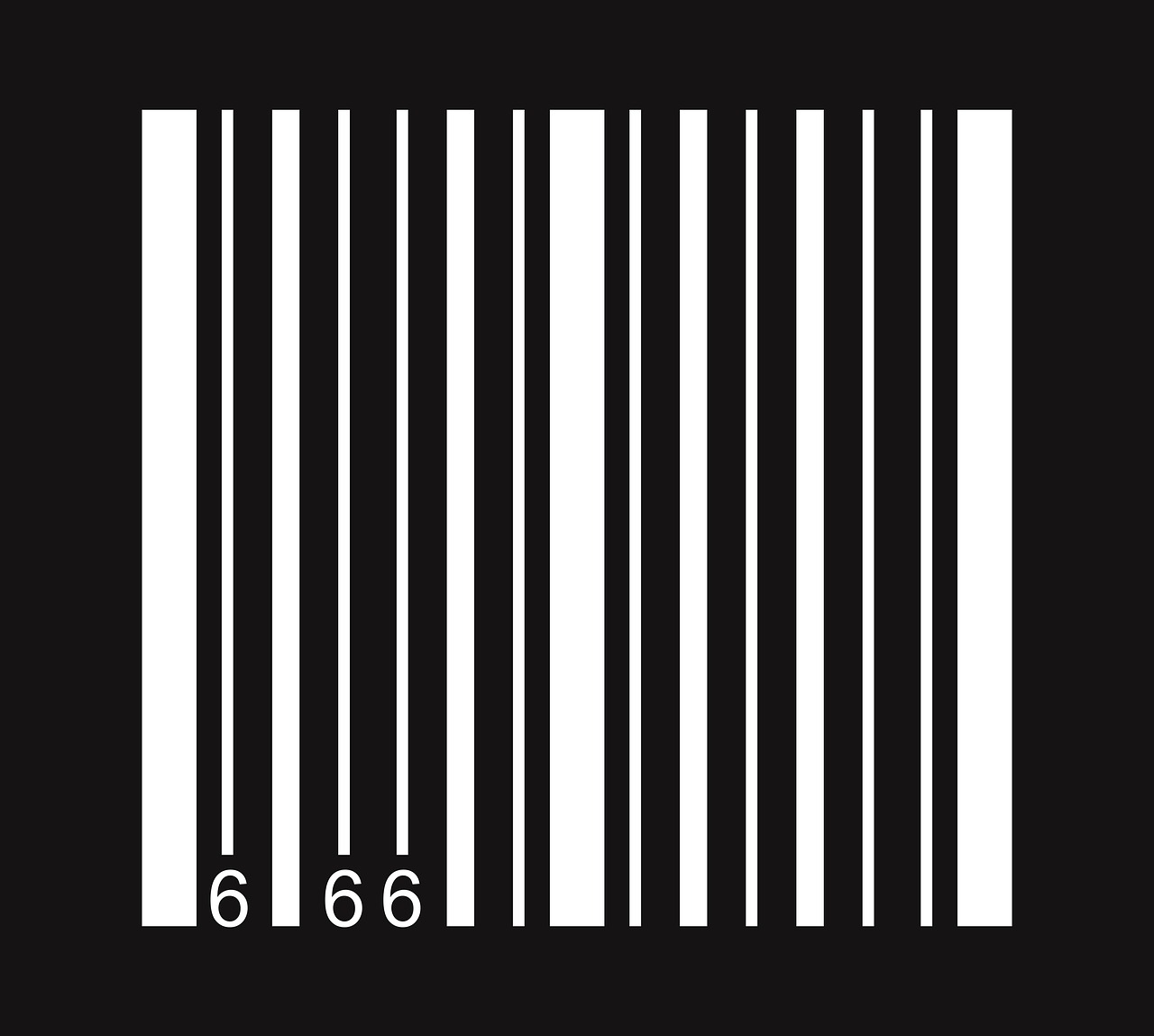 barcode 666 devil free photo