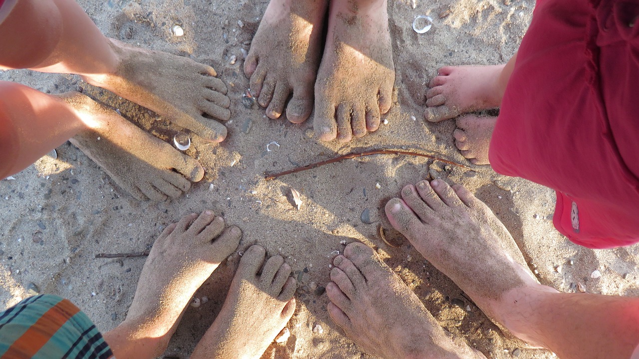 barefoot feet beach free photo