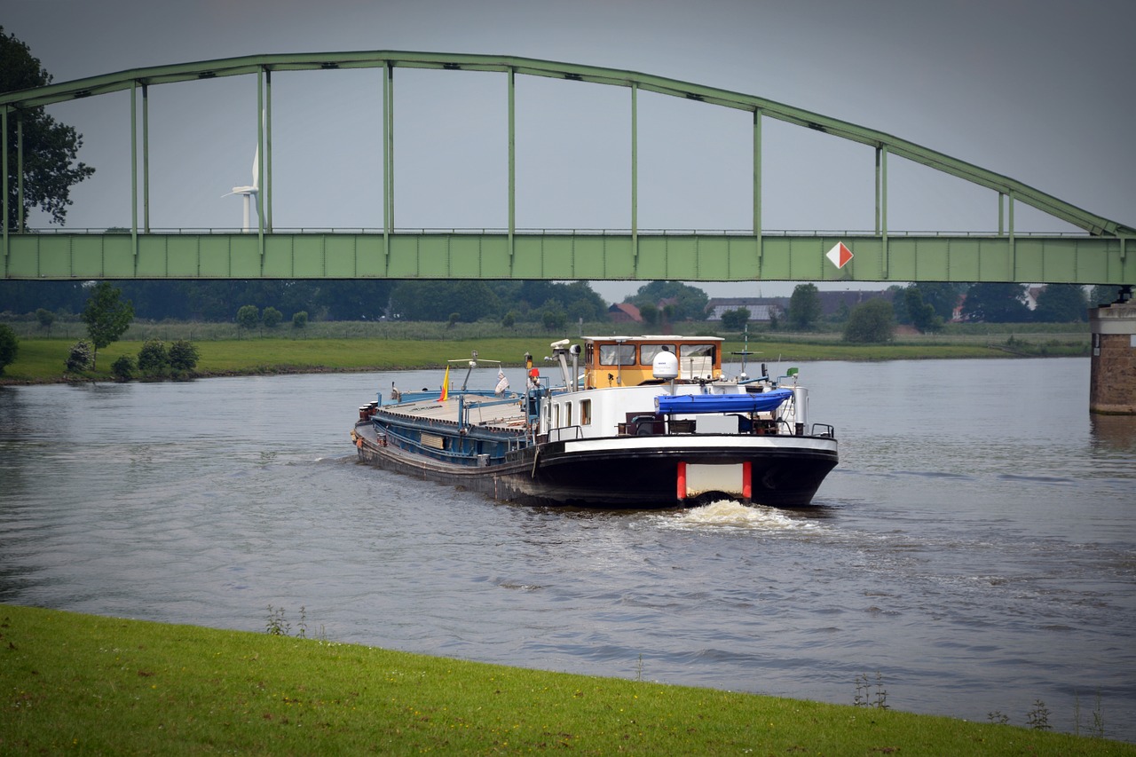 barge river ship free photo