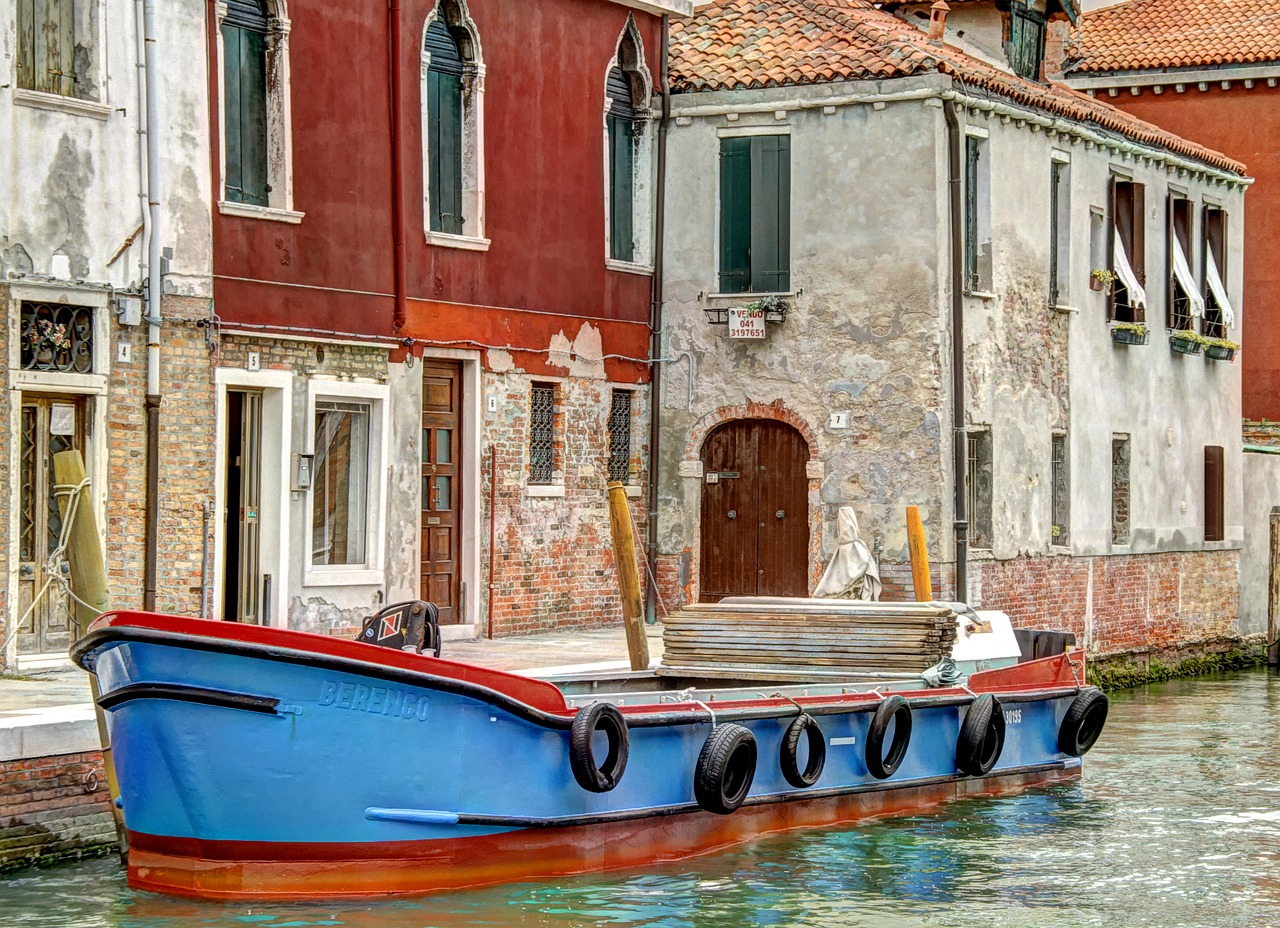 barge murano italy free photo