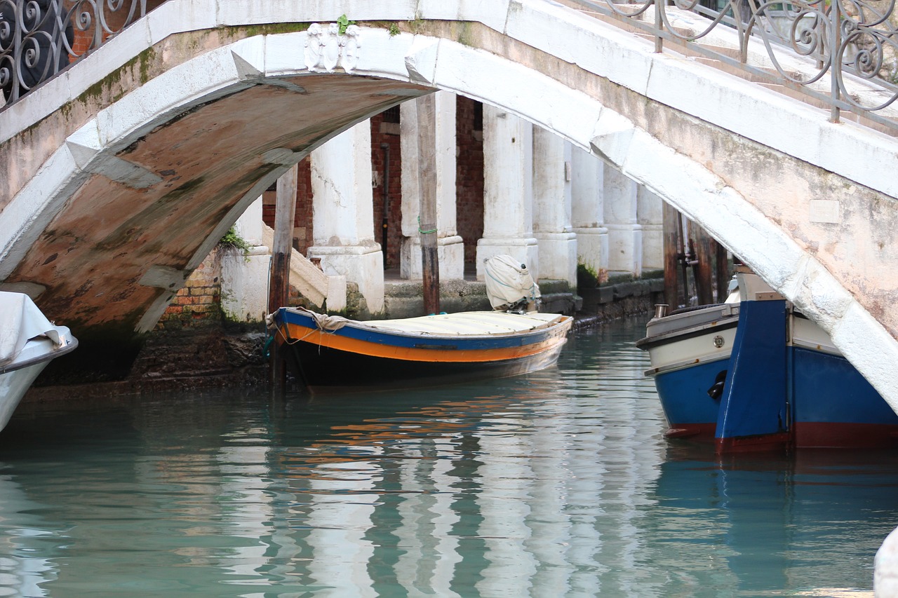 barge bridge canal free photo