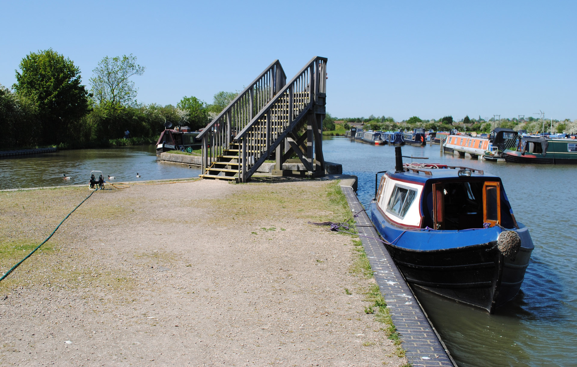 bridge barge marina free photo