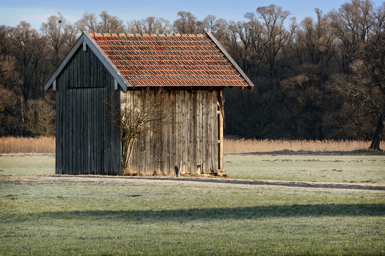 barn hut log cabin free photo