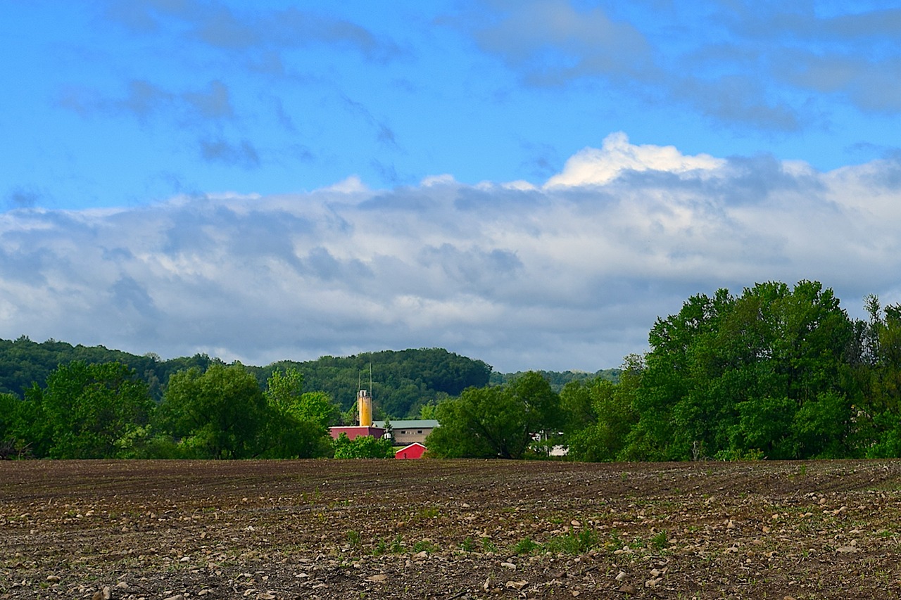 barn silo farmland free photo