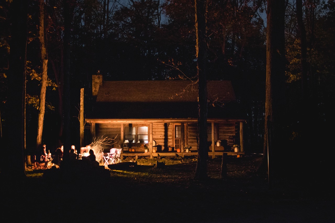 barn cabin fire free photo