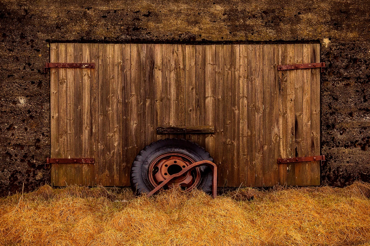 barn shed tire free photo
