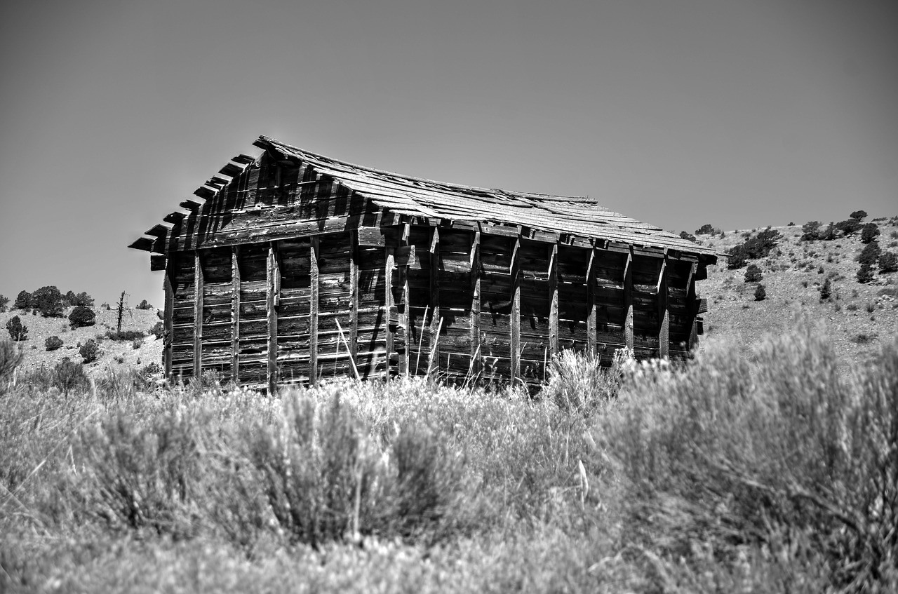 barn black and white white free photo