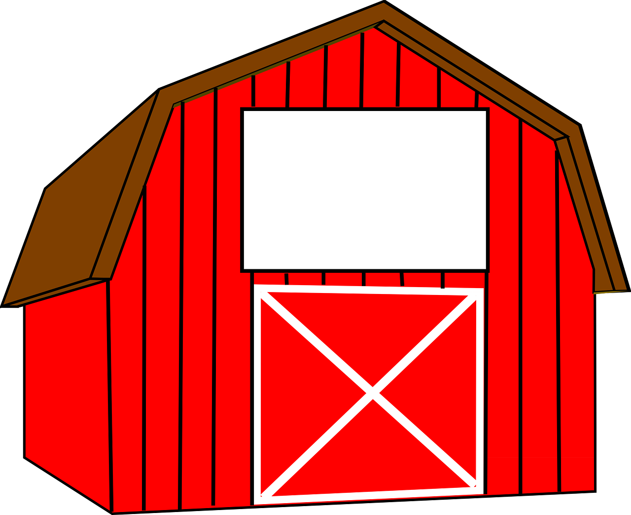 barn red white free photo