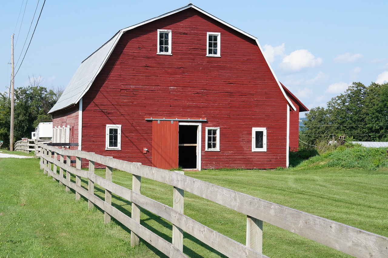 barn fence house free photo