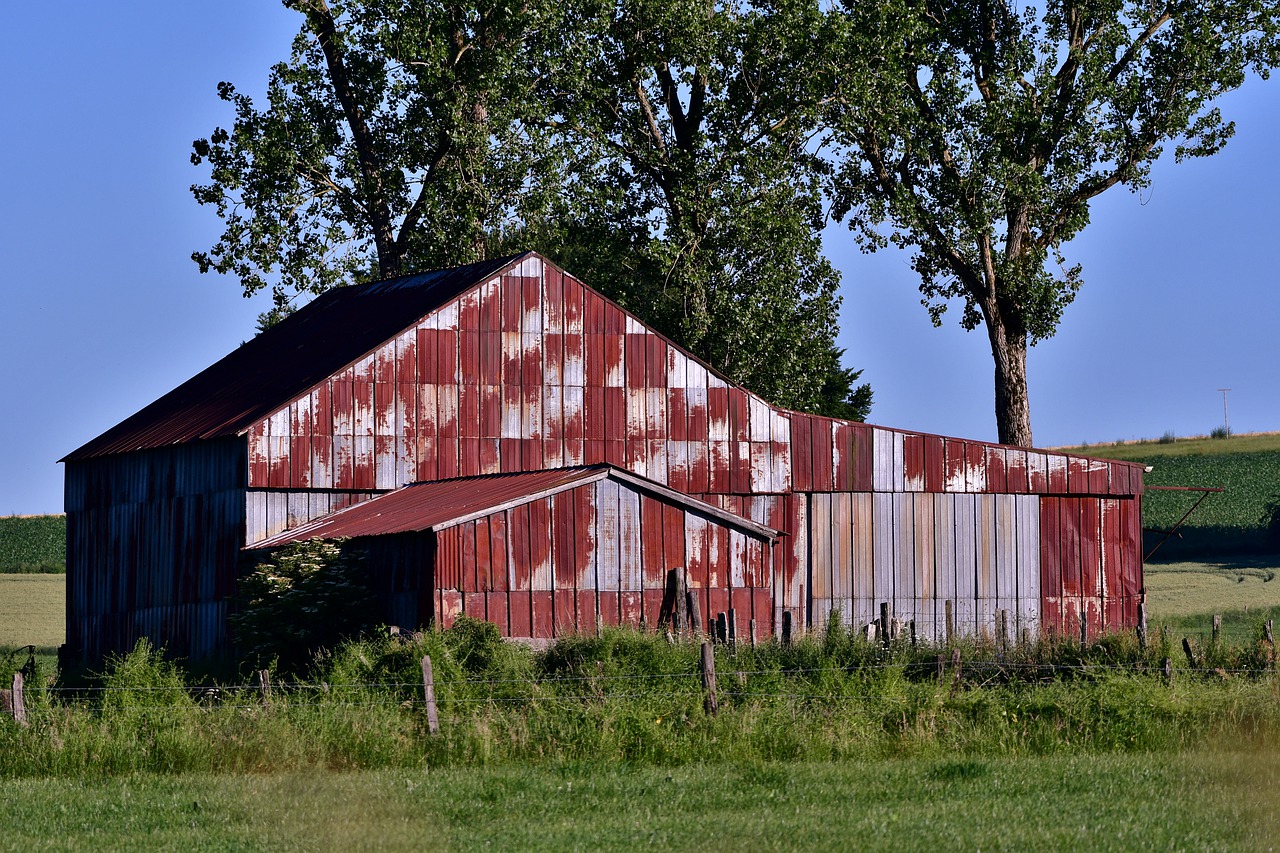 barn  iron  rusted free photo