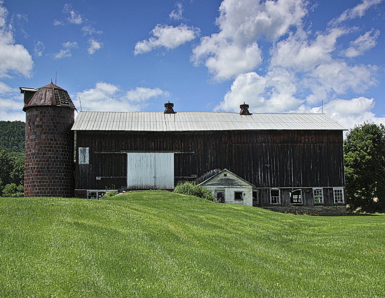 barn country green free photo