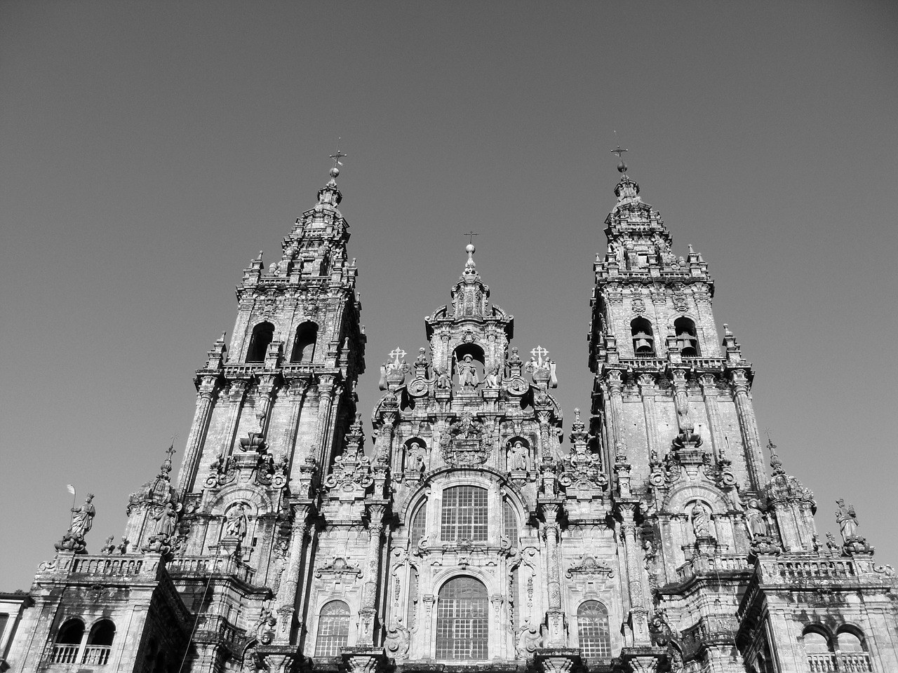 baroque cathedral santiago of compostela free photo