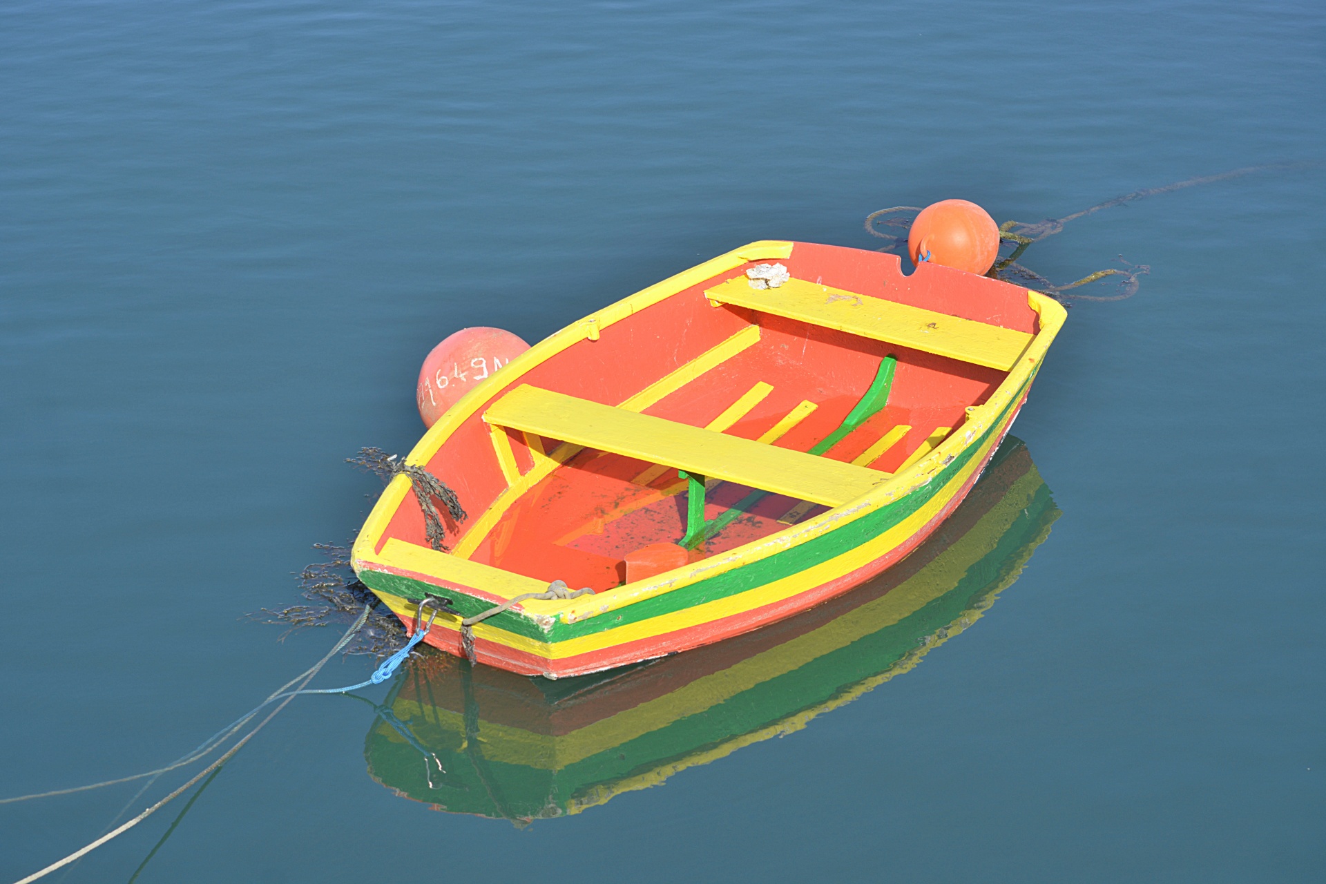 boat colors reflections free photo