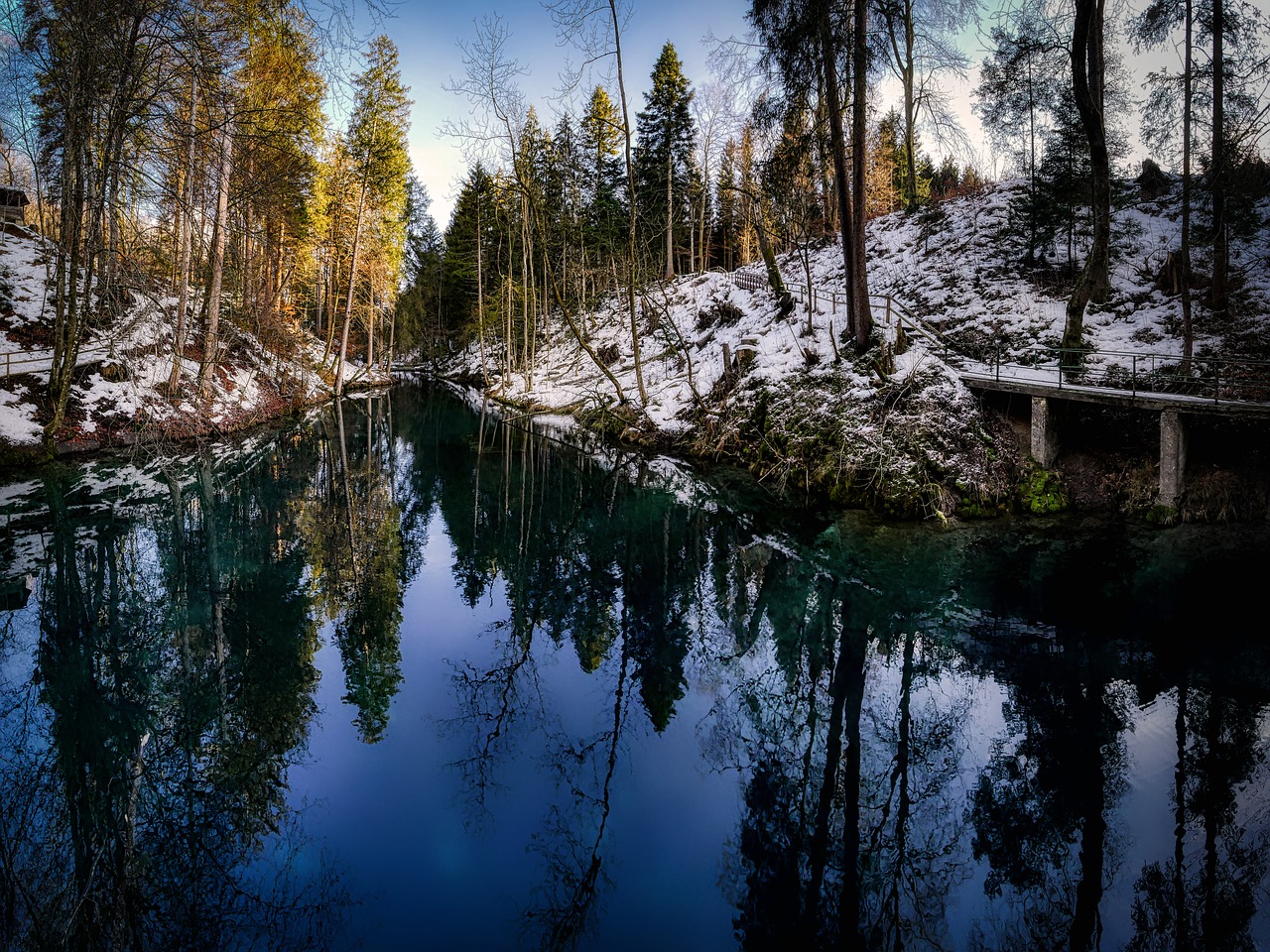 barrage  lake  forest free photo