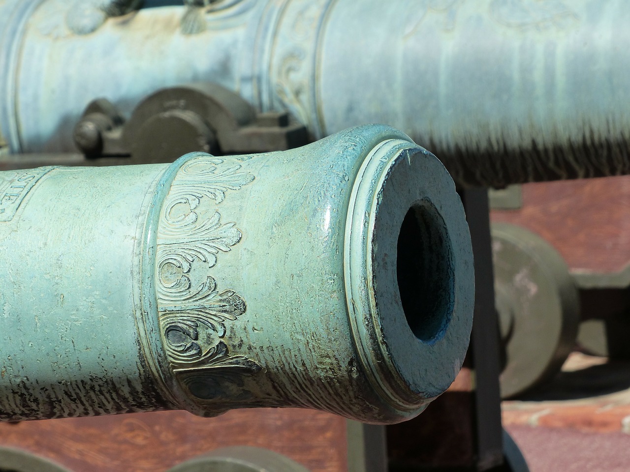 barrel of a gun gun bronze cannon free photo