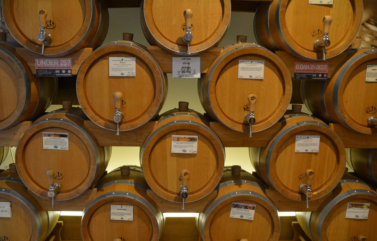 barrels whisky wine free photo