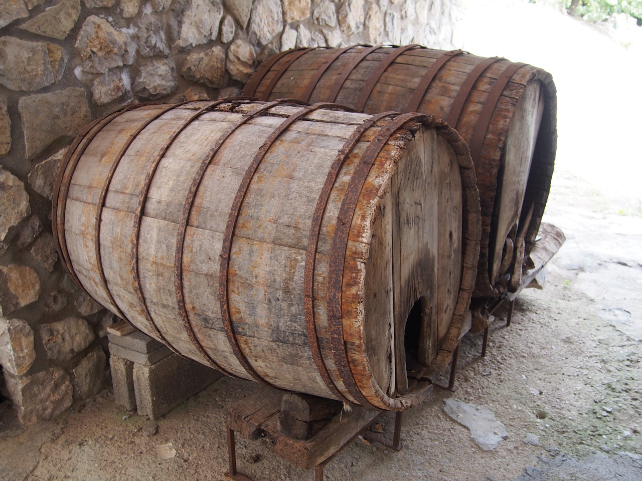 barrels old wine free photo