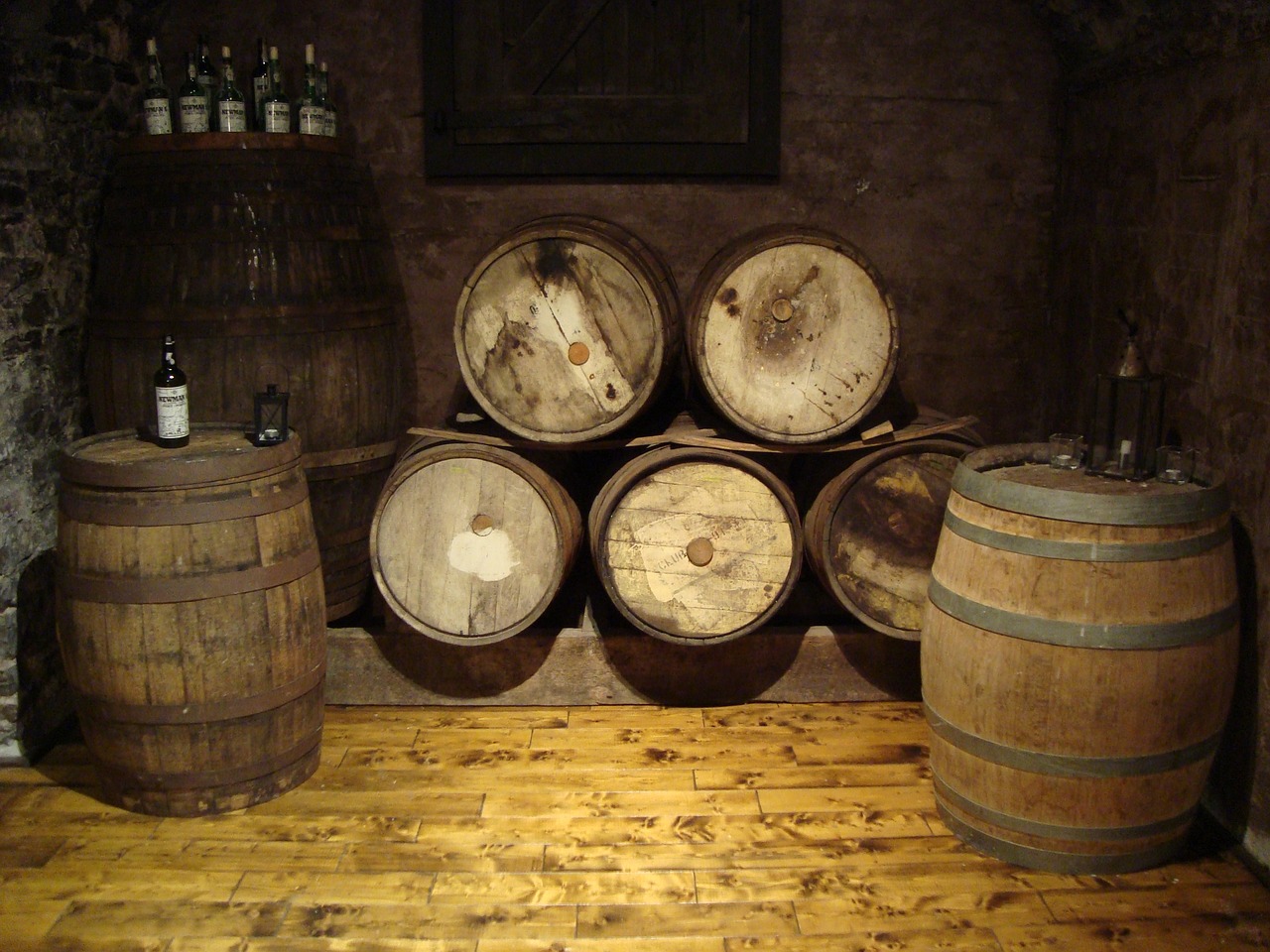barrels vault winery free photo