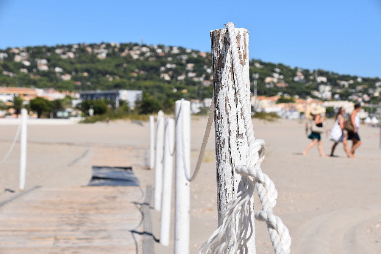 barrier  rope  beach free photo