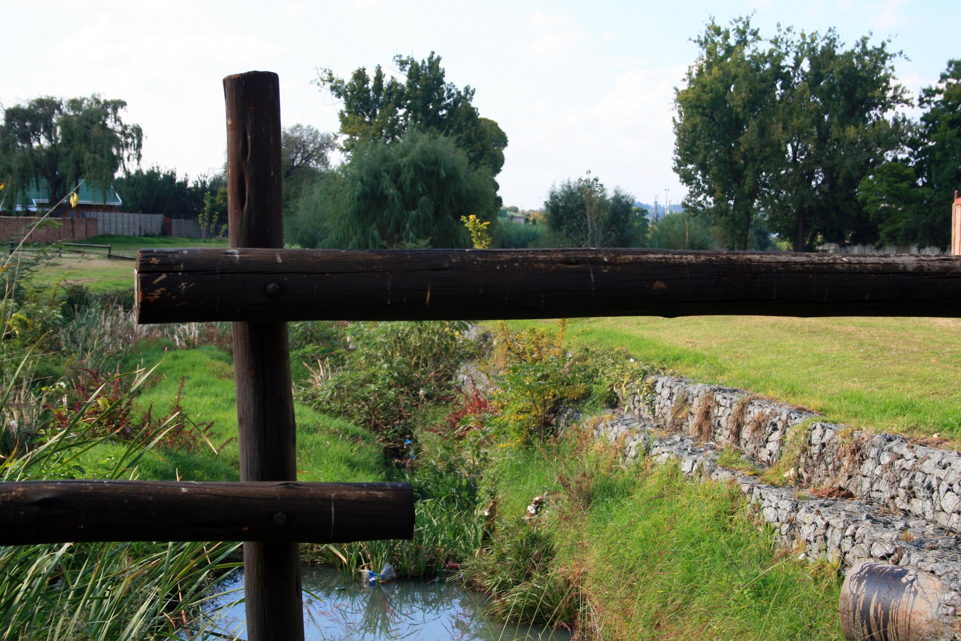 park stream poles free photo