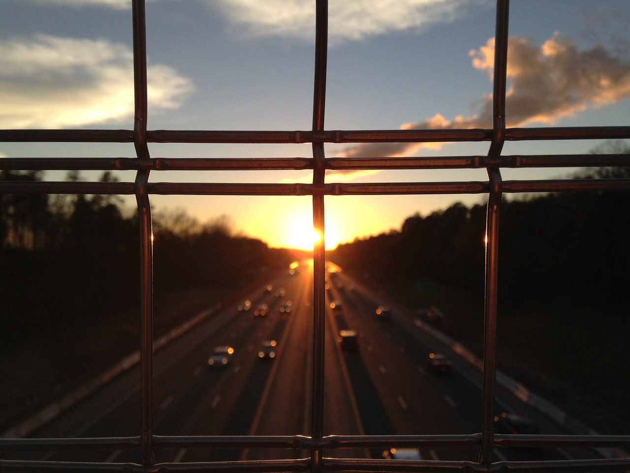 bars fence highway free photo