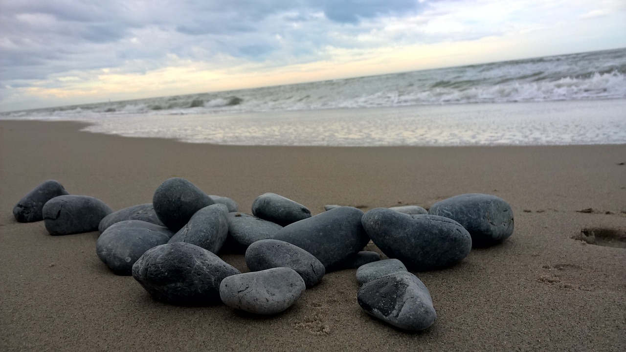 basalt stones beach free photo