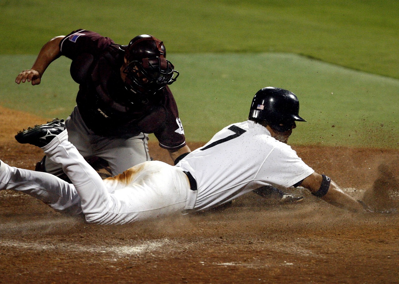 baseball catcher out at plate free photo