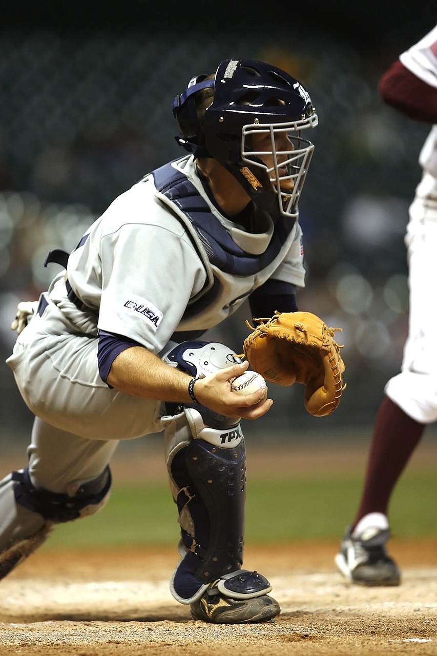 baseball player catcher free photo