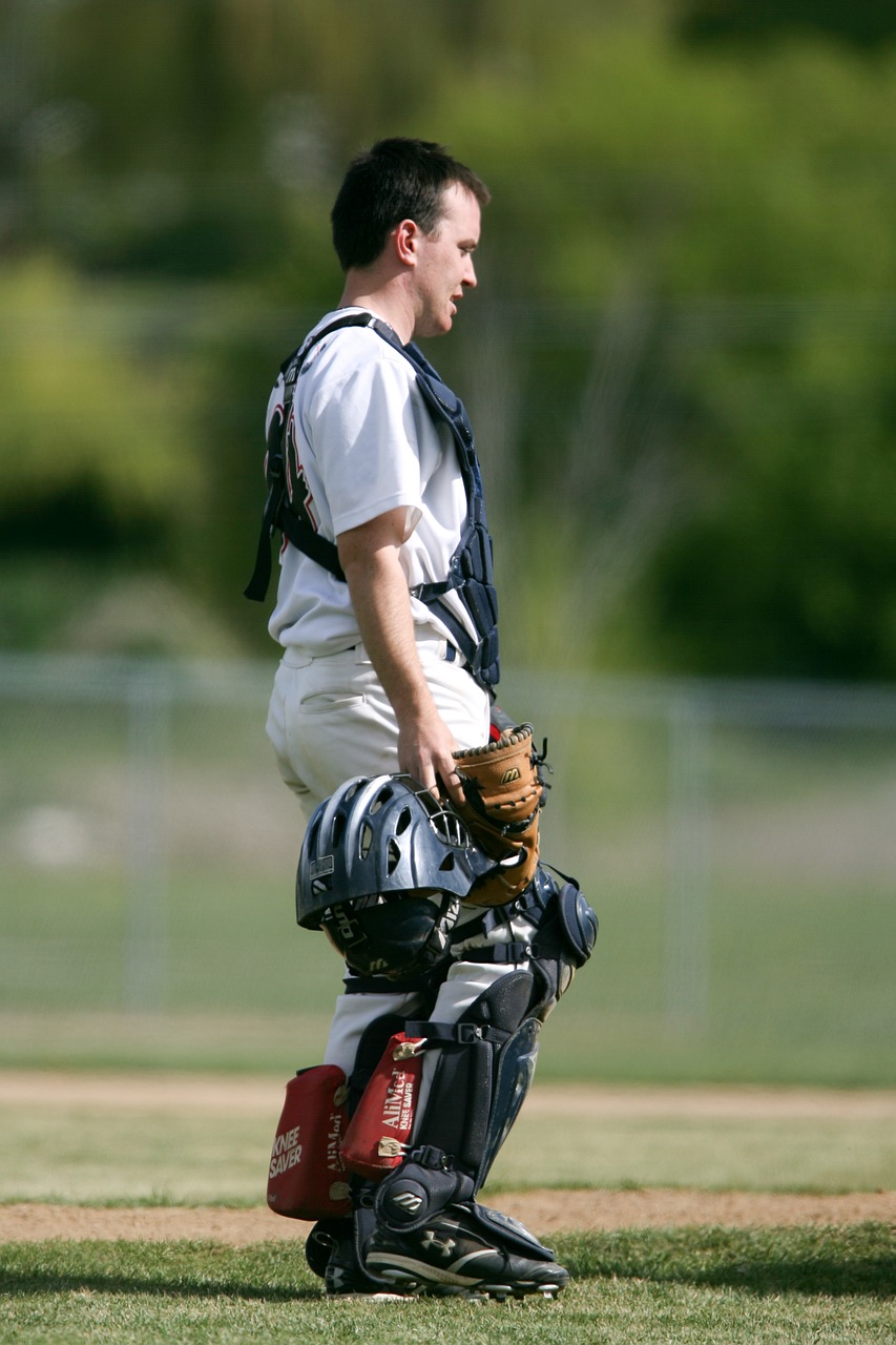 baseball player catcher free photo