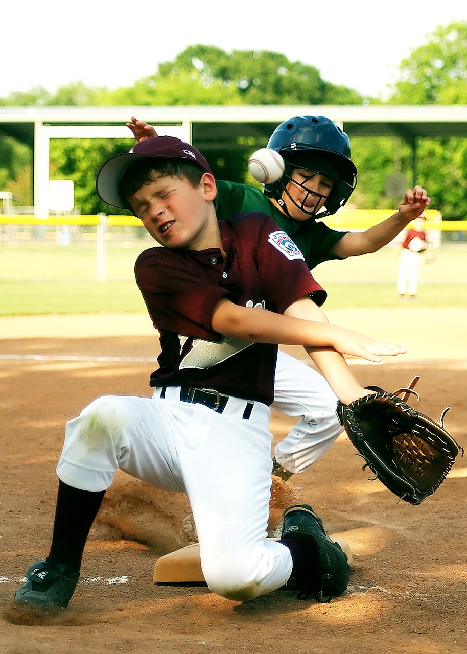 baseball little league sliding free photo