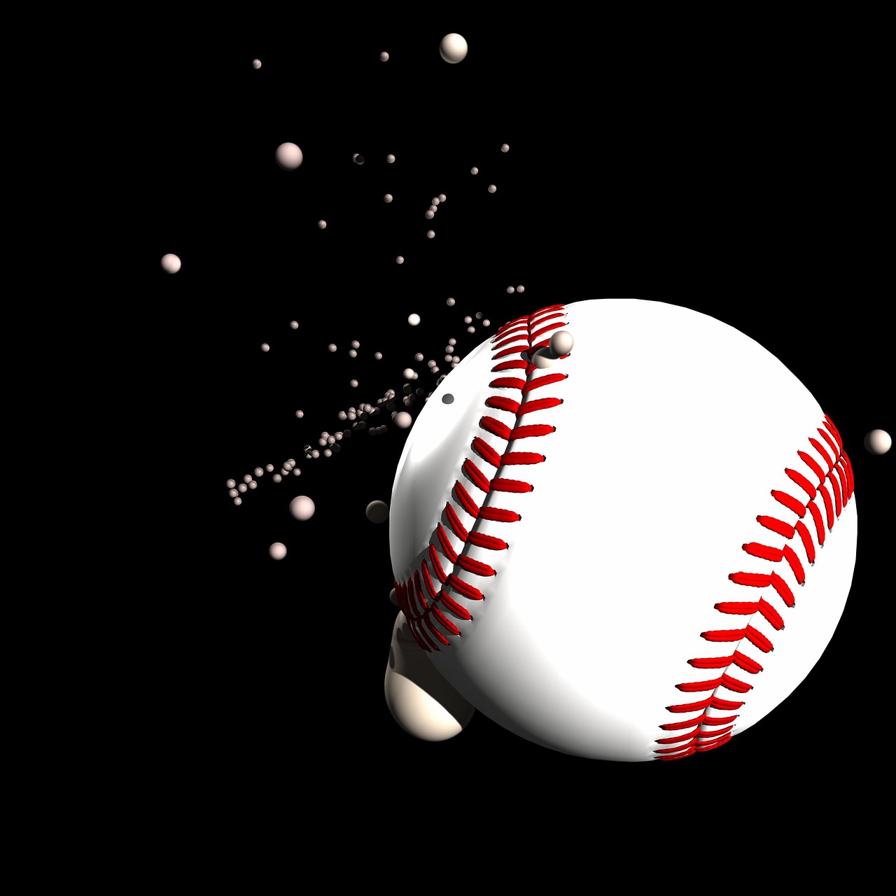 baseball ball impact free photo