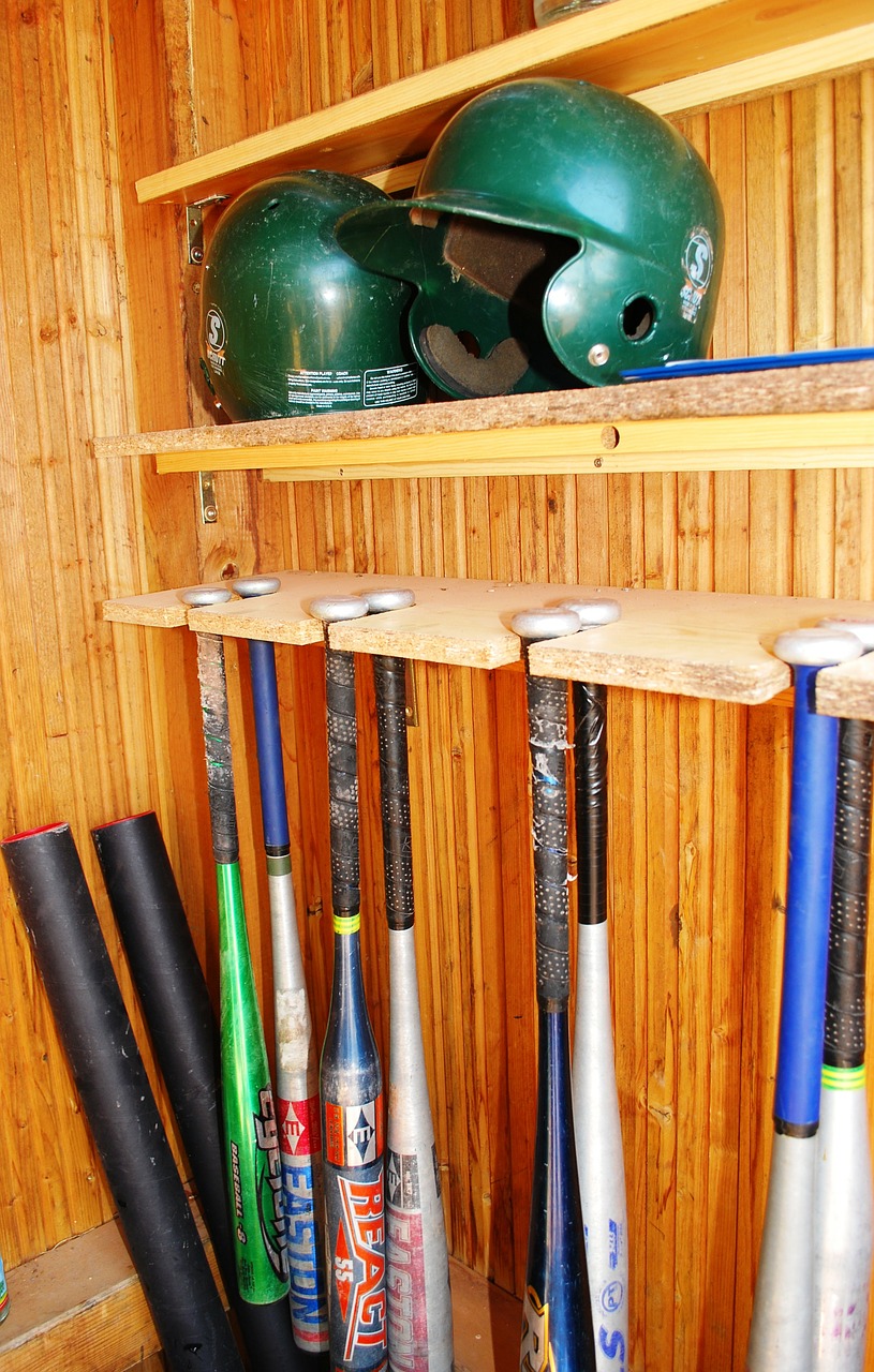 baseball baseball bats helmet free photo