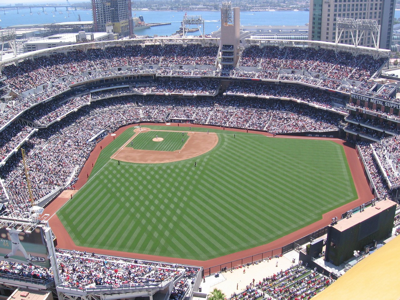 Edit free photo of Baseball,stadium,venue,sports,water
