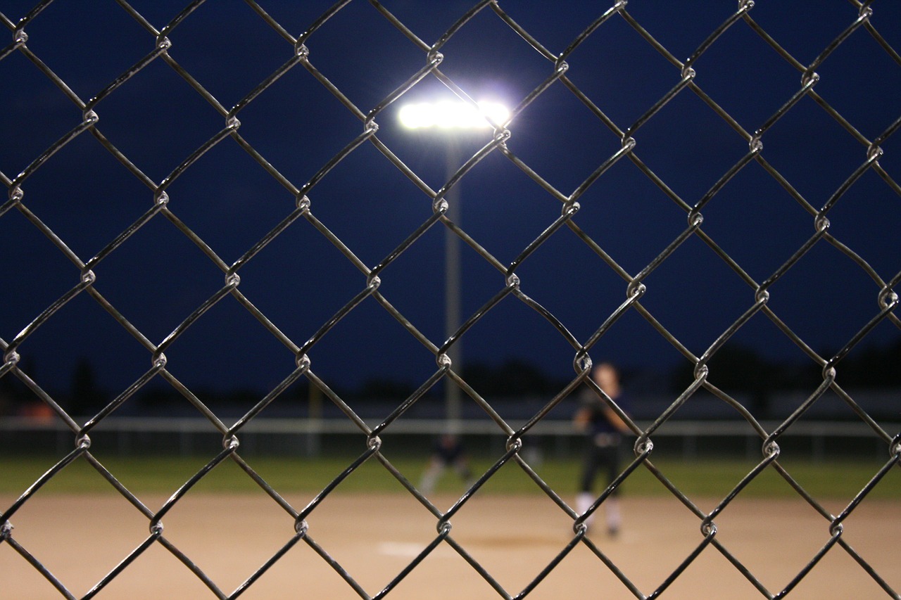 baseball fence chain free photo