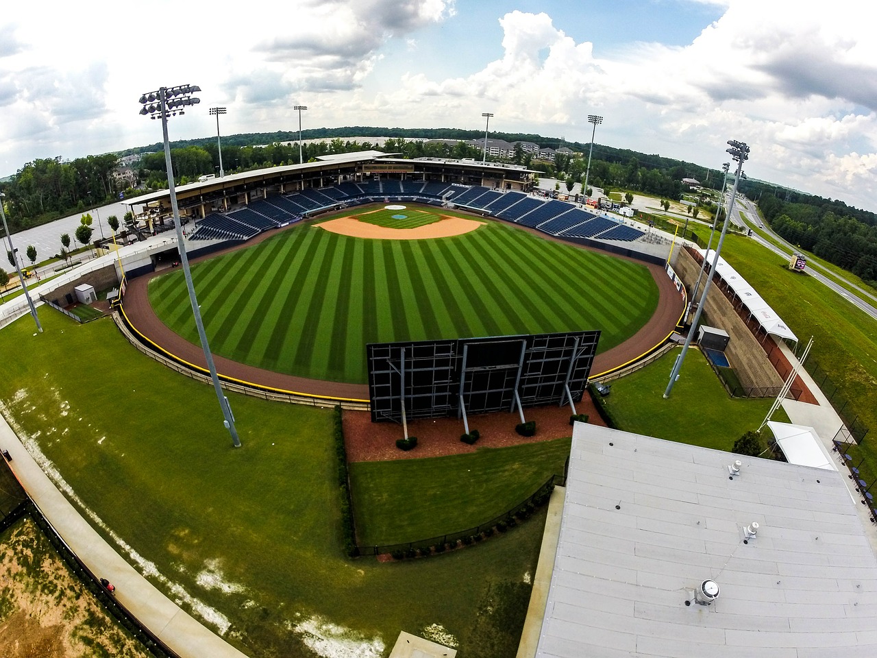 baseball field aerial free photo