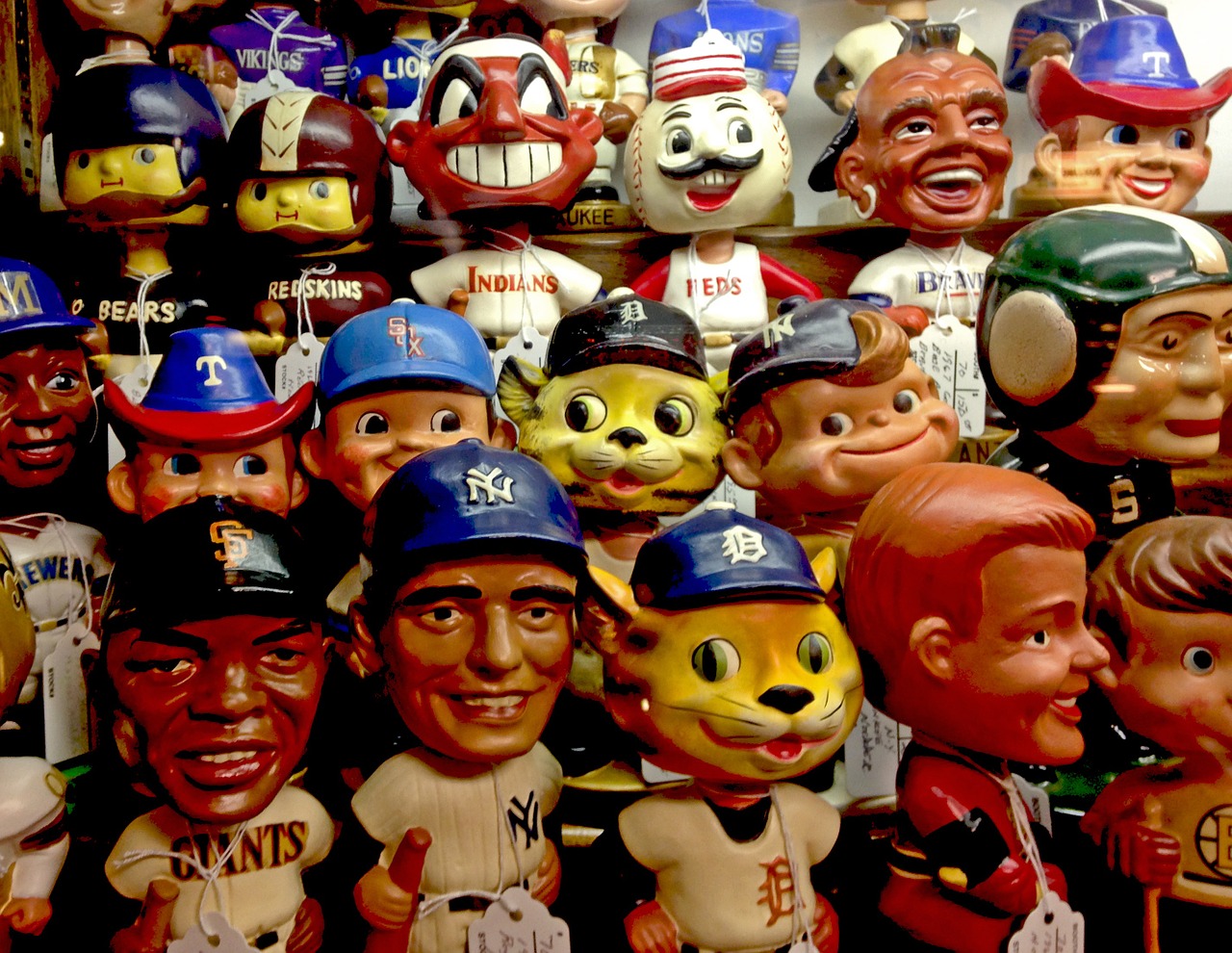 baseball bobbleheads vintage free photo