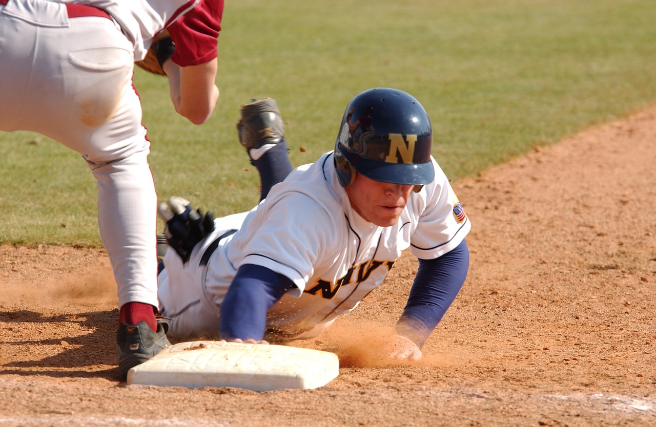 baseball first base tag free photo