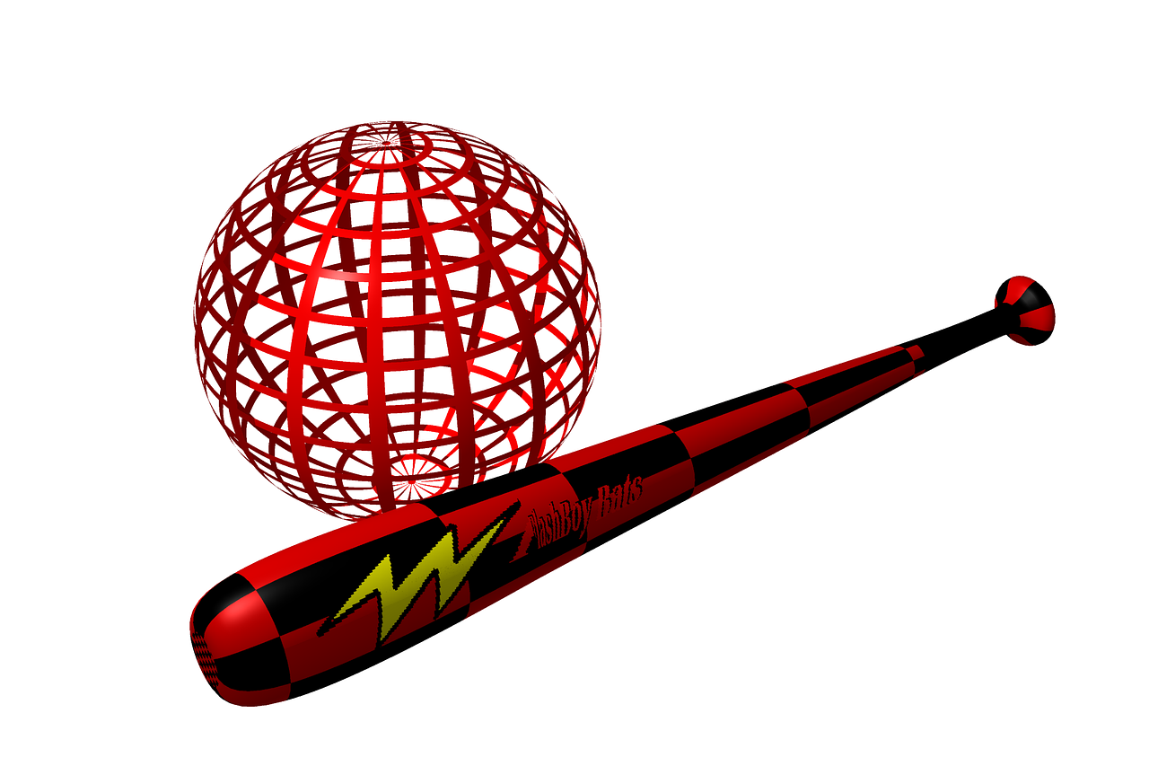 baseball bat globe red free photo