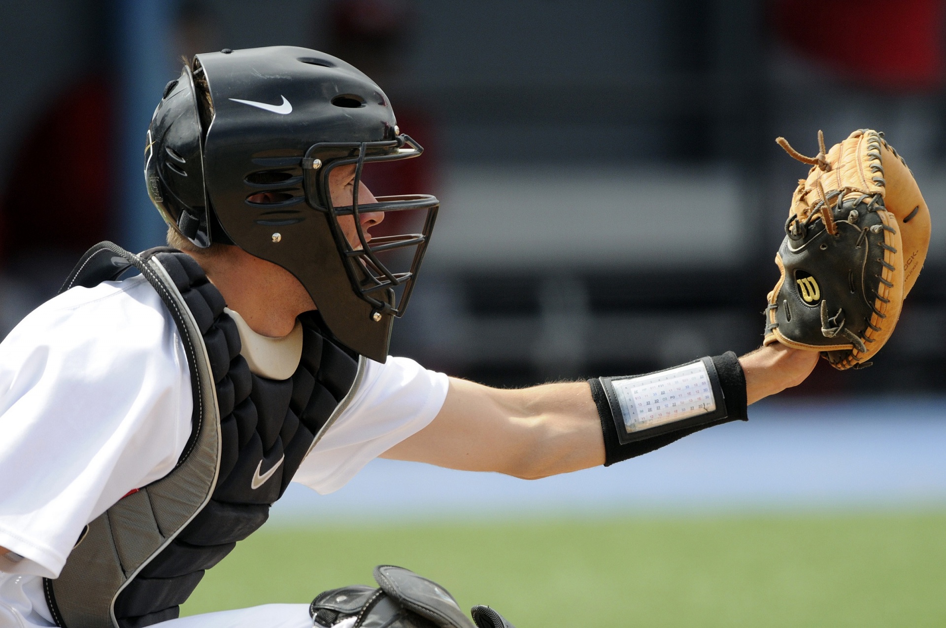 Download free photo of Baseball player,catcher,ball,sport,public domain -  from 