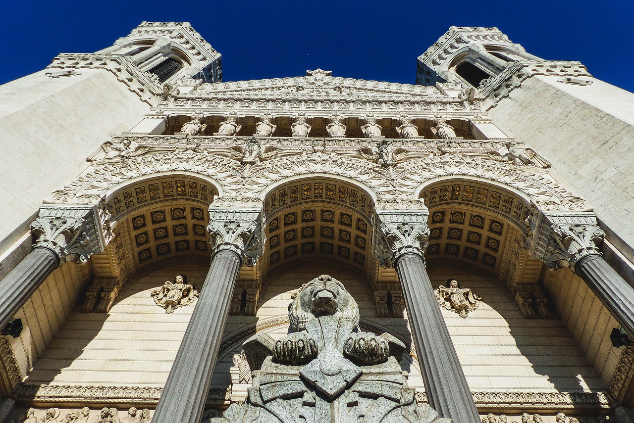basilica lyon architecture free photo