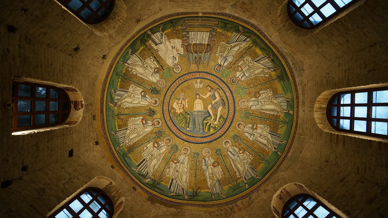 basilica  mosaic  ceiling free photo