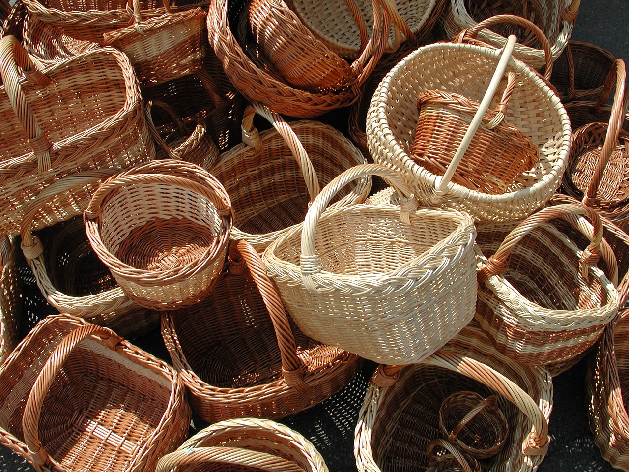 basket shopping basket weave free photo