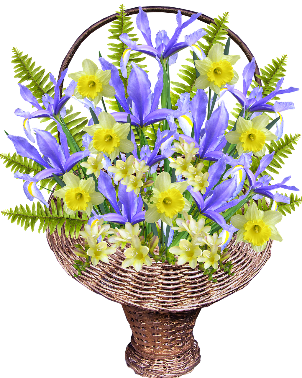 basket flowers arrangement free photo