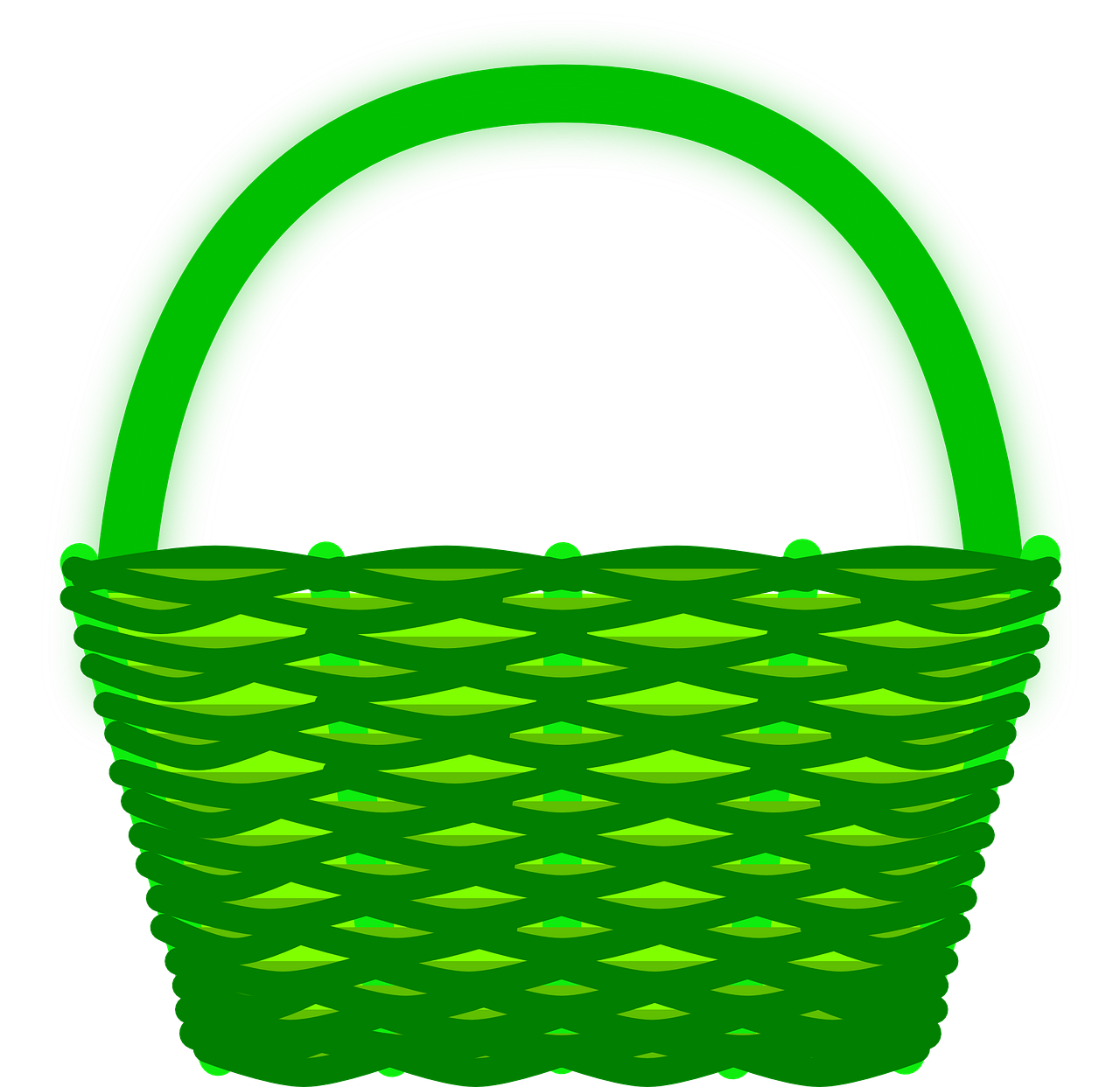 basket green plastic free photo