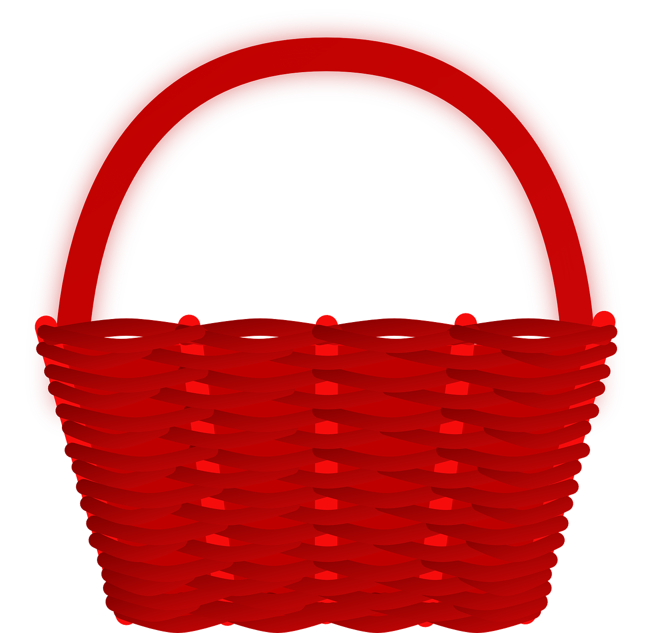 basket red plastic free photo
