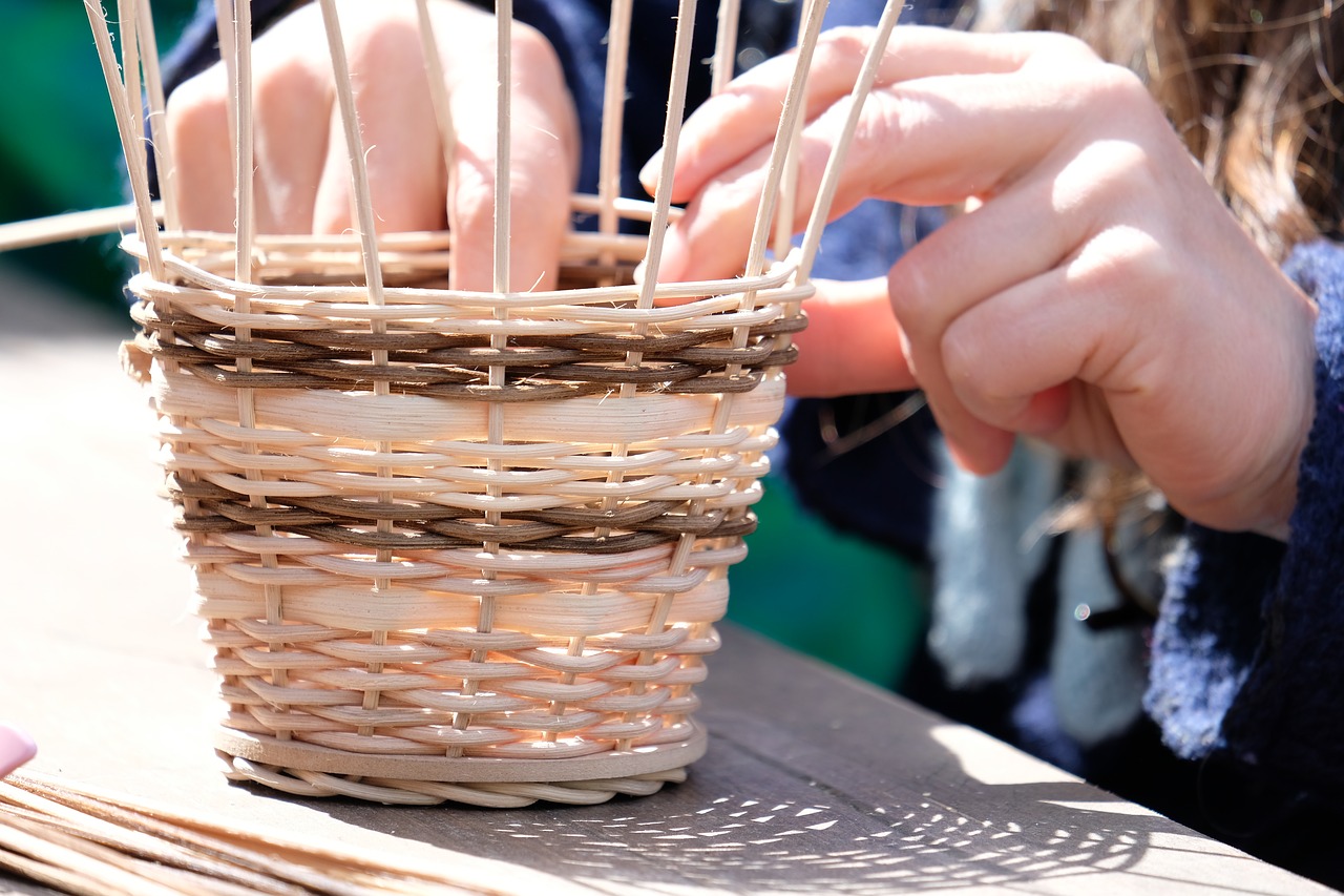 basket basket weave wicker basket free photo