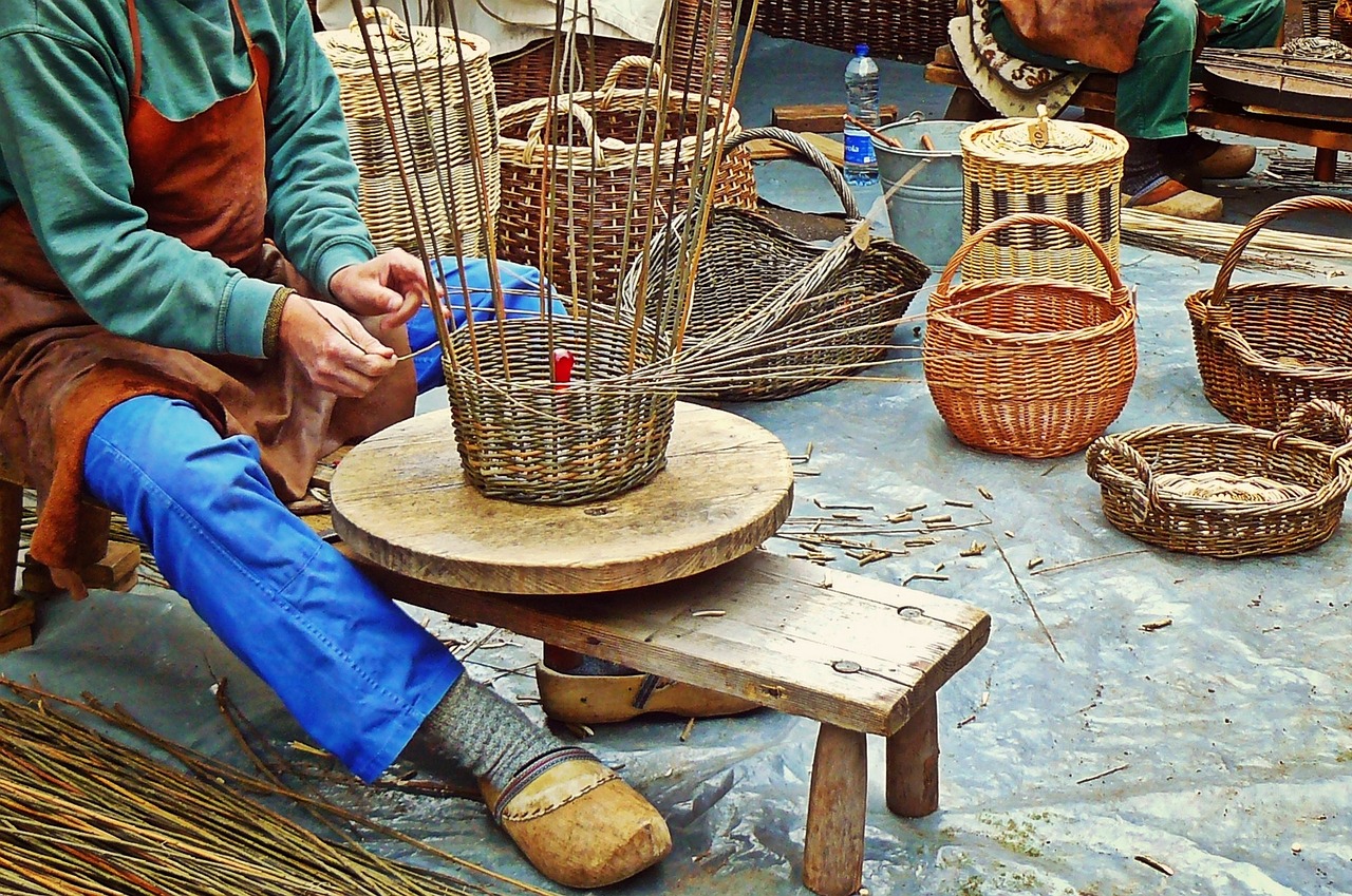 wickerwork basket weavers craft free photo