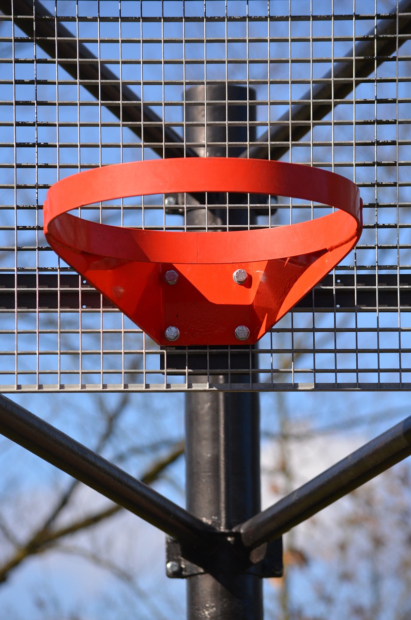 basketball hoop sports red free photo